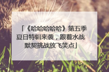《哈哈哈哈哈》第五季夏日特辑来袭，跟着水战默契挑战放飞笑点