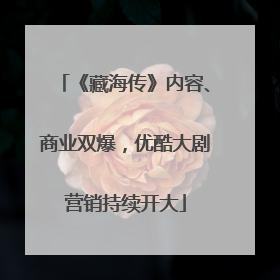 《藏海传》内容、商业双爆，优酷大剧营销持续开大