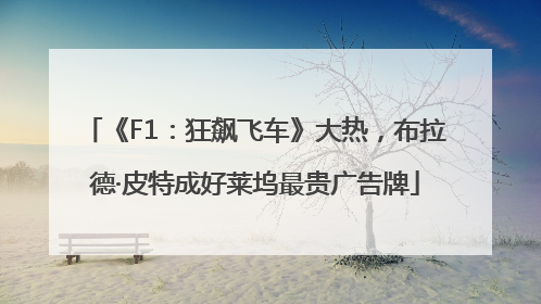 《F1：狂飙飞车》大热，布拉德·皮特成好莱坞最贵广告牌
