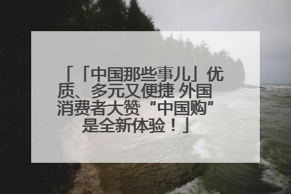 「中国那些事儿」优质、多元又便捷 外国消费者大赞“中国购”是全新体验！