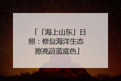 「海上山东」日照：修复海洋生态 擦亮蔚蓝底色