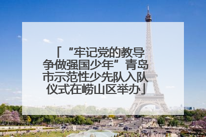 “牢记党的教导 争做强国少年”青岛市示范性少先队入队仪式在崂山区举办