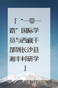 “一带一路”国际学员与西藏干部到长沙县湘丰村研学