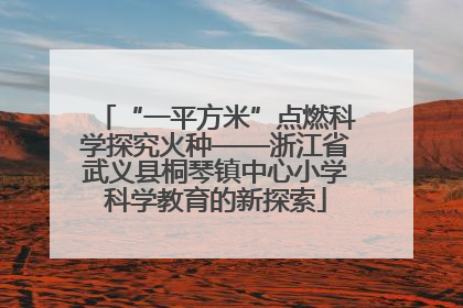 “一平方米”点燃科学探究火种——浙江省武义县桐琴镇中心小学科学教育的新探索