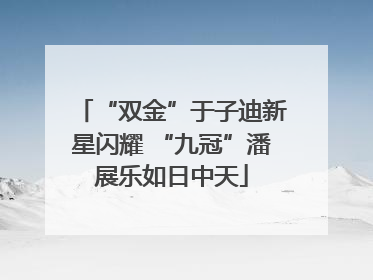“双金”于子迪新星闪耀 “九冠”潘展乐如日中天