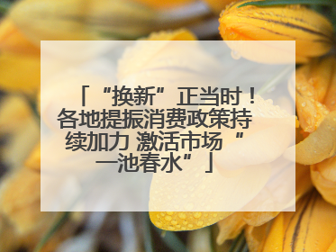 “换新”正当时！各地提振消费政策持续加力 激活市场“一池春水”