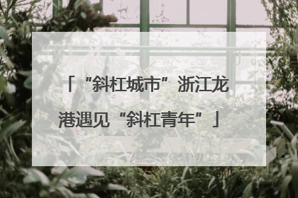 “斜杠城市”浙江龙港遇见“斜杠青年”