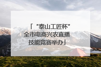 “泰山工匠杯”全市电商兴农直播技能竞赛举办
