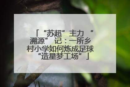 “苏超”主力 “溯源” 记：一所乡村小学如何炼成足球 “造星梦工场”