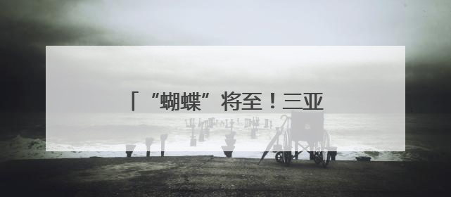 “蝴蝶”将至！三亚此类项目已暂停营业