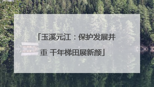 玉溪元江：保护发展并重 千年梯田展新颜