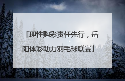 理性购彩责任先行，岳阳体彩助力羽毛球联赛