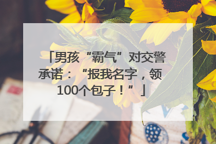 男孩“霸气”对交警承诺：“报我名字，领100个包子！”