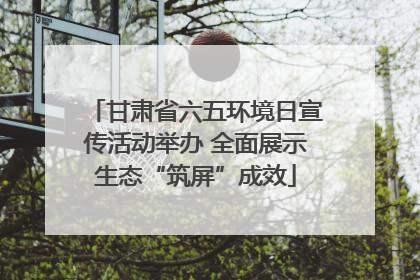 甘肃省六五环境日宣传活动举办 全面展示生态“筑屏”成效