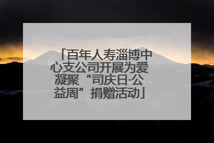 百年人寿淄博中心支公司开展为爱凝聚“司庆日·公益周”捐赠活动