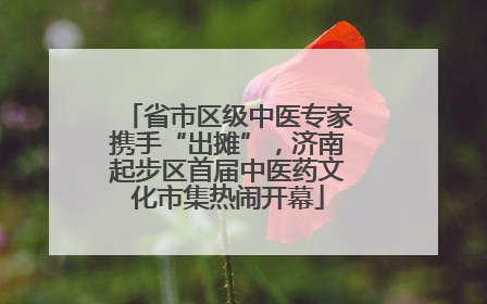 省市区级中医专家携手“出摊”，济南起步区首届中医药文化市集热闹开幕