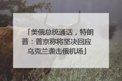 美俄总统通话，特朗普：普京称将坚决回应乌克兰袭击俄机场