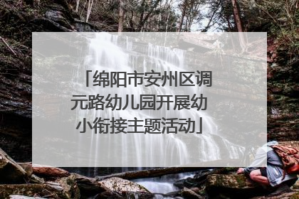 绵阳市安州区调元路幼儿园开展幼小衔接主题活动
