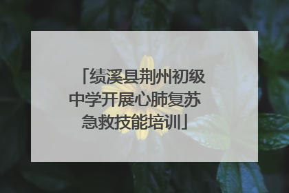 绩溪县荆州初级中学开展心肺复苏急救技能培训