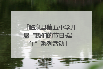 临泉县第五中学开展“我们的节日·端午”系列活动