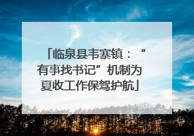 临泉县韦寨镇：“有事找书记”机制为夏收工作保驾护航