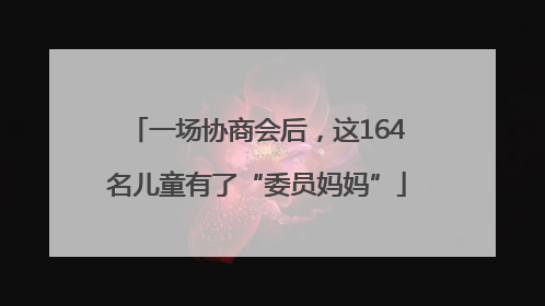 一场协商会后，这164名儿童有了“委员妈妈”