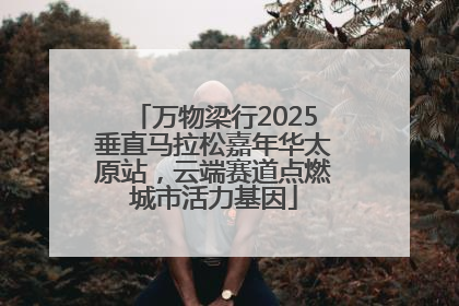 万物梁行2025垂直马拉松嘉年华太原站，云端赛道点燃城市活力基因