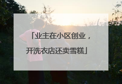 业主在小区创业，开洗衣店还卖雪糕