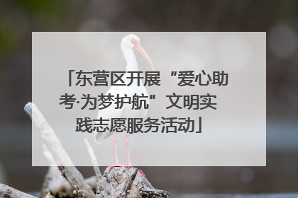 东营区开展“爱心助考·为梦护航”文明实践志愿服务活动