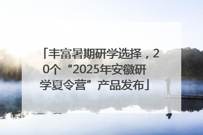 丰富暑期研学选择，20个“2025年安徽研学夏令营”产品发布