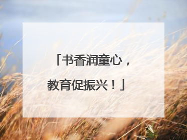 书香润童心，教育促振兴！