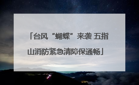 台风“蝴蝶”来袭 五指山消防紧急清障保通畅