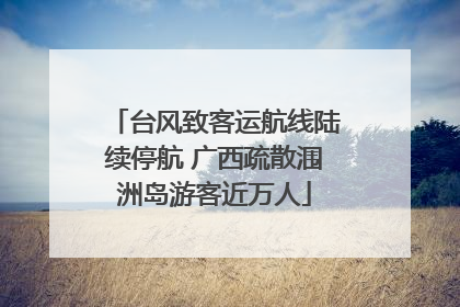 台风致客运航线陆续停航 广西疏散涠洲岛游客近万人