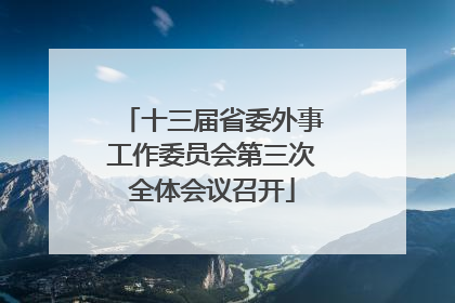 十三届省委外事工作委员会第三次全体会议召开