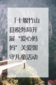 十堰竹山县税务局开展“爱心妈妈”关爱留守儿童活动