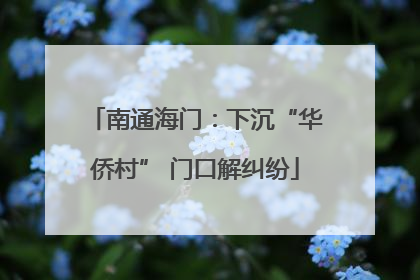 南通海门：下沉“华侨村” 门口解纠纷