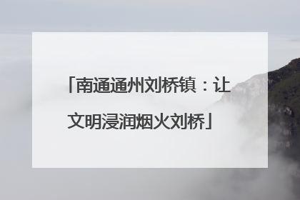南通通州刘桥镇：让文明浸润烟火刘桥
