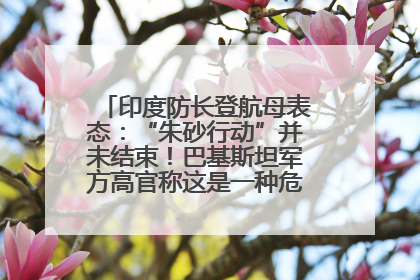 印度防长登航母表态：“朱砂行动”并未结束！巴基斯坦军方高官称这是一种危险的状况……