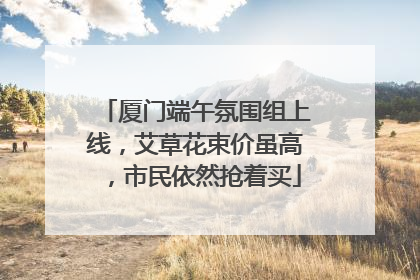 厦门端午氛围组上线，艾草花束价虽高，市民依然抢着买