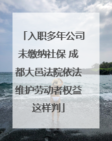 入职多年公司未缴纳社保 成都大邑法院依法维护劳动者权益这样判