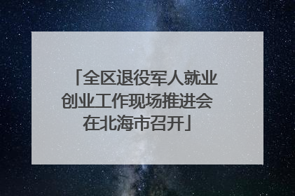全区退役军人就业创业工作现场推进会在北海市召开