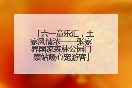 六一童乐汇，土家风情浓——张家界国家森林公园门票站暖心宠游客