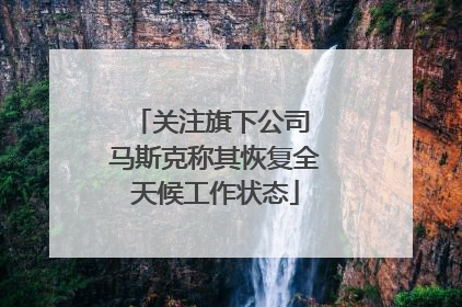 关注旗下公司 马斯克称其恢复全天候工作状态