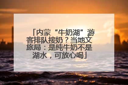 内蒙“牛奶湖”游客排队接奶？当地文旅局：是纯牛奶不是湖水，可放心喝