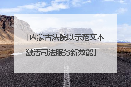 内蒙古法院以示范文本激活司法服务新效能