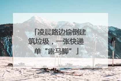 凌晨路边偷倒建筑垃圾，一张快递单“露马脚”