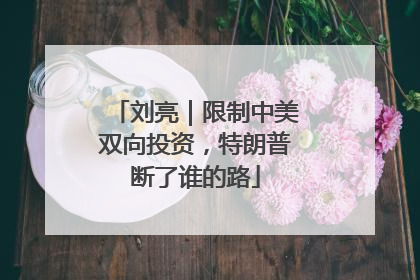 刘亮｜限制中美双向投资，特朗普断了谁的路
