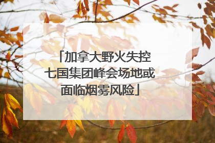加拿大野火失控 七国集团峰会场地或面临烟雾风险