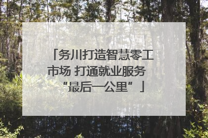 务川打造智慧零工市场 打通就业服务“最后一公里”
