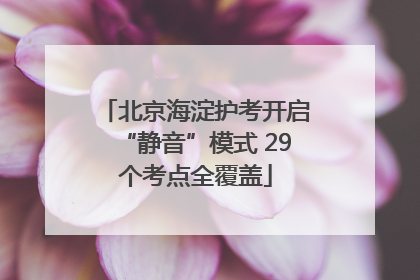 北京海淀护考开启“静音”模式 29个考点全覆盖